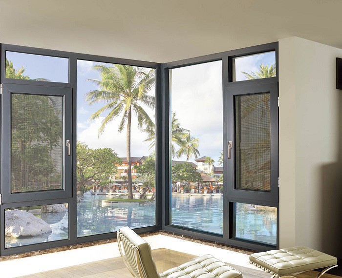 120斷橋平開窗紗一體